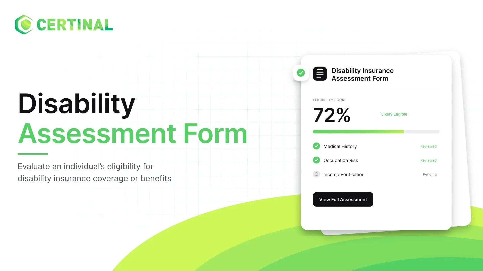 Disability Insurance Assessment Form